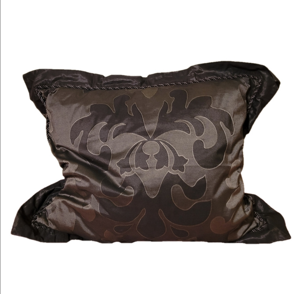 Lenox Decorative Pillow Cover Brown Bedding Cotton Bllend Satin 19"×24"